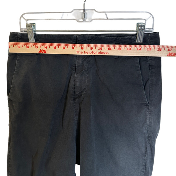 Nili Lotan 6 Slouchy Paris Pants $345 Cotton Drop Crotch Crop Washed Black - Picture 6 of 9